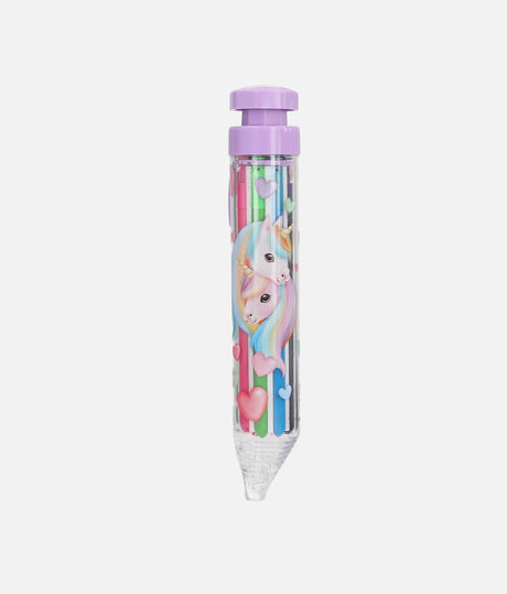 Ylvi Unicorn Twist Crayon, 8-Colour Twist-Up Wax Pen for Kids - 0013523