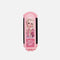 A pink folding hair clip with a cartoon doll illustration on the front and the text 'HAVE A GOOD HAIR DAY' printed below, shown against a plain light gray background.