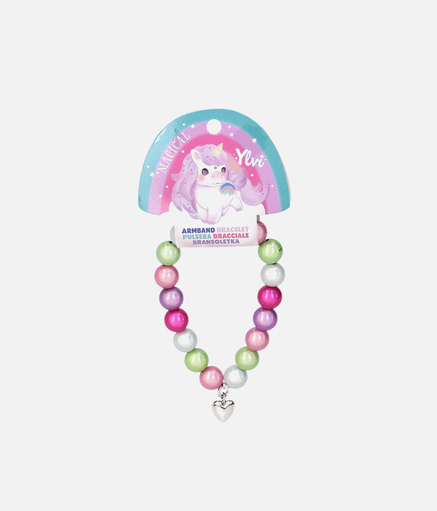 Ylvi Luminized Ball Bracelet with Heart Charm • 0013557