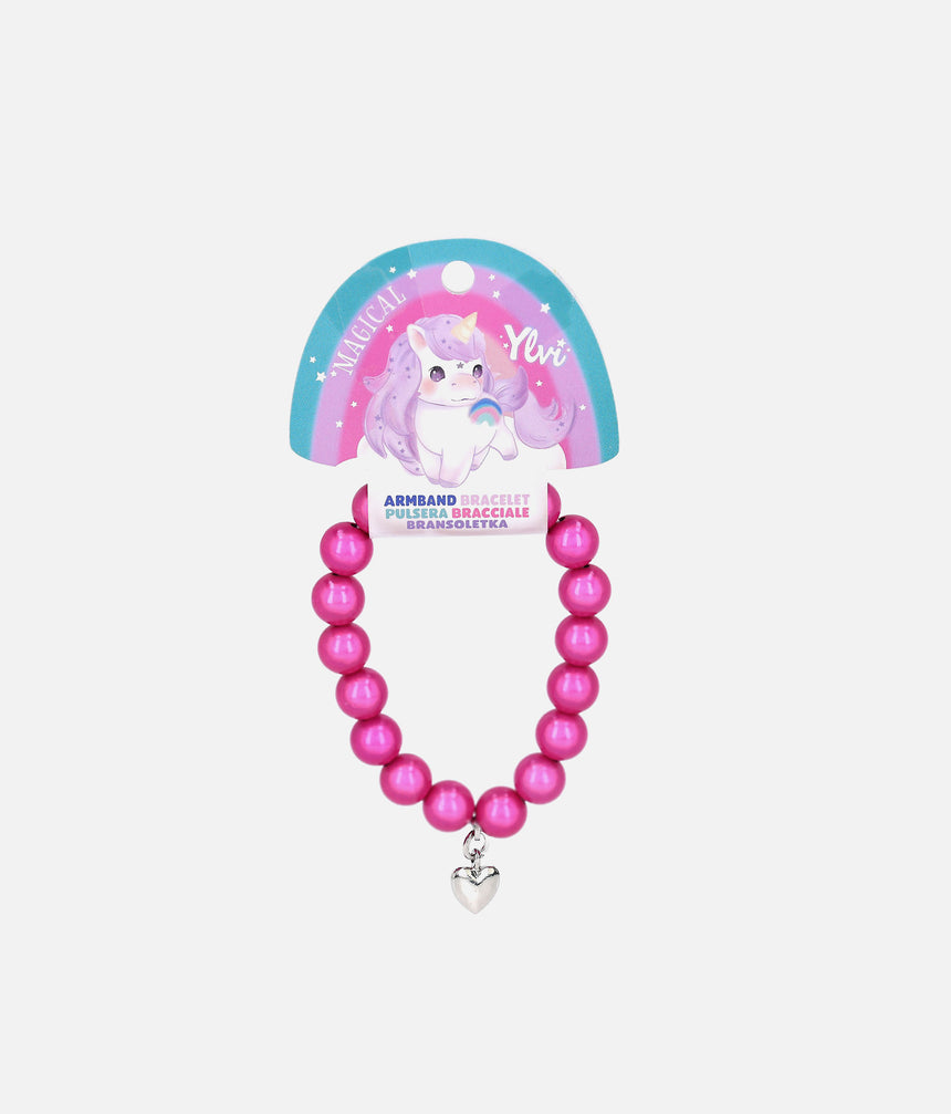 Ylvi Luminized Ball Bracelet with Heart Charm • 0013557