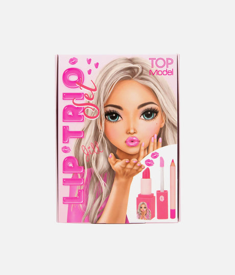 TOPModel Lip Trio Set, Pink Lipstick, Gloss & Liner for Teen Girls - 0013572