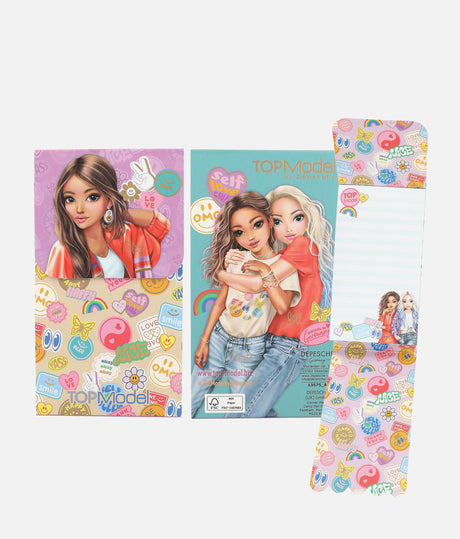 TOPModel Note Pad With Magnetic Closure, 60 Lined Pages, Stylish Design - 0013575