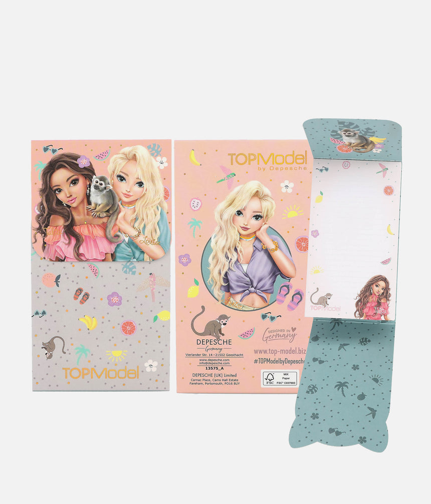 TOPModel Note Pad With Magnetic Closure, 60 Lined Pages, Stylish Design - 0013575