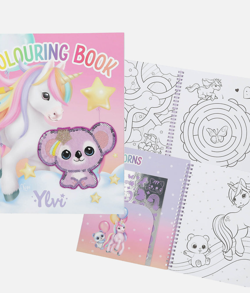 Ylvi Colouring Book with Unicorns, Stickers, 40 Pages of Fun - 0013587