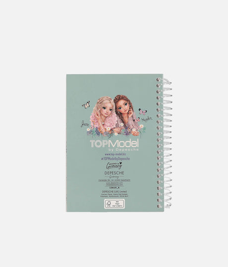 TOPModel Spiral Notebook, Creative Journal for Fashion Lovers - 0013619