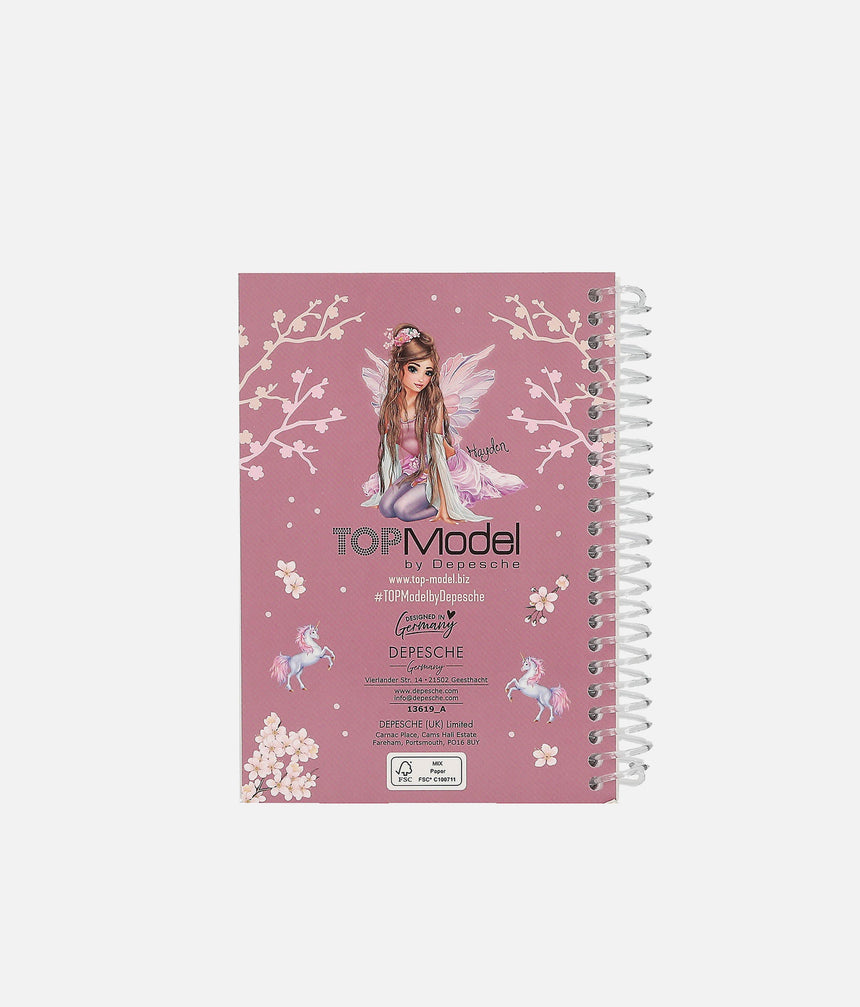 TOPModel Spiral Notebook, Creative Journal for Fashion Lovers - 0013619