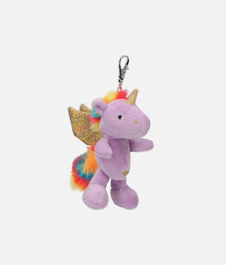 Ylvi, Plush Unicorn Pendant, Cute Clip-On Keyring - 0013636