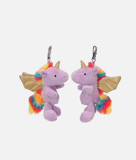Ylvi, Plush Unicorn Pendant, Cute Clip-On Keyring - 0013636