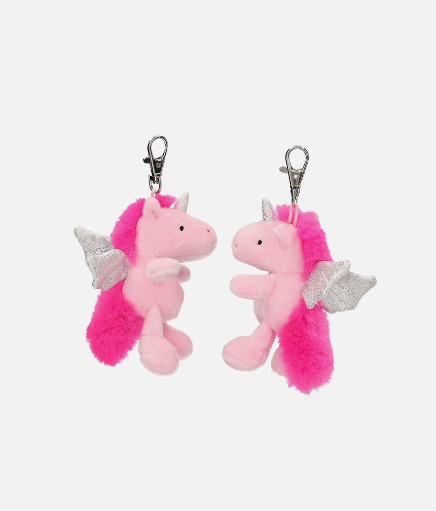 Ylvi, Plush Unicorn Pendant, Cute Clip-On Keyring - 0013636