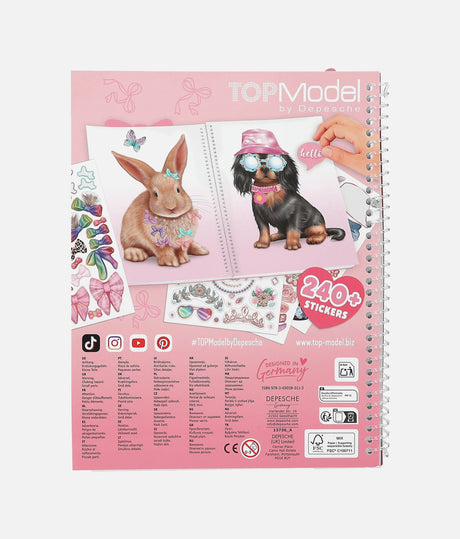 TOPModel Sticker Book, Cute Animals Dress Me Up with 240 Stickers - 0013736