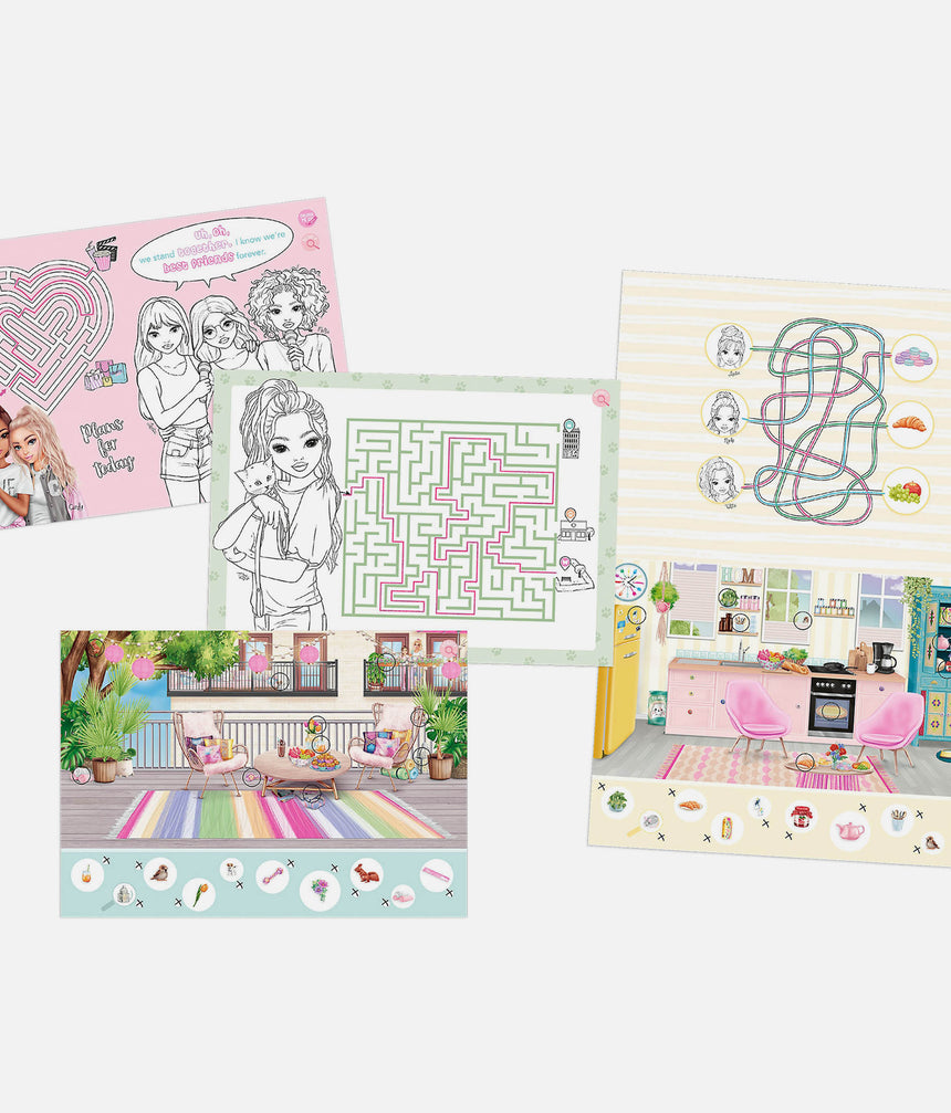 TOPModel XXL Activity Book, 4-in-1 Colouring, Sticker & Puzzle Fun - 0013731
