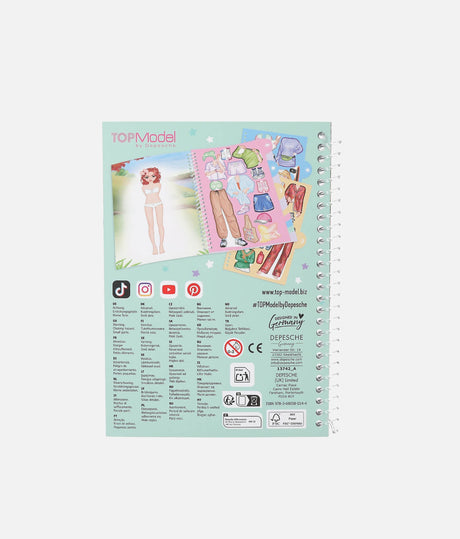 TOPModel Dress Me Up Sticker Book, 32 Pages + 7 Sticker Sheets - 0013742