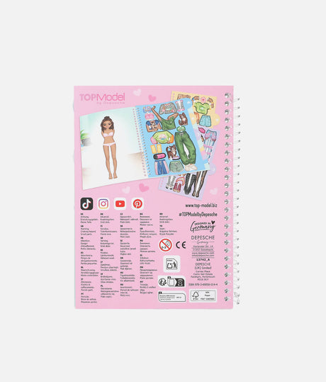 TOPModel Dress Me Up Sticker Book, 32 Pages + 7 Sticker Sheets - 0013742