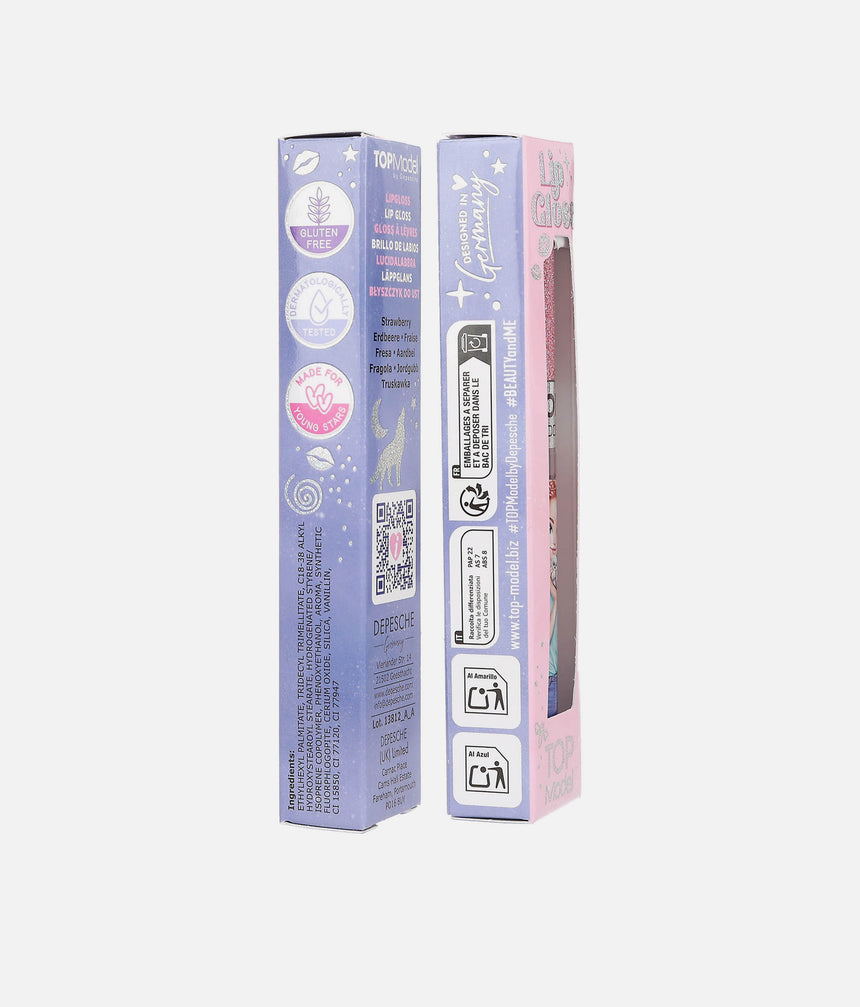 TOPModel Lip Gloss with Glitter Cap, Fun Scented Lip Shine for Tweens - 0013812