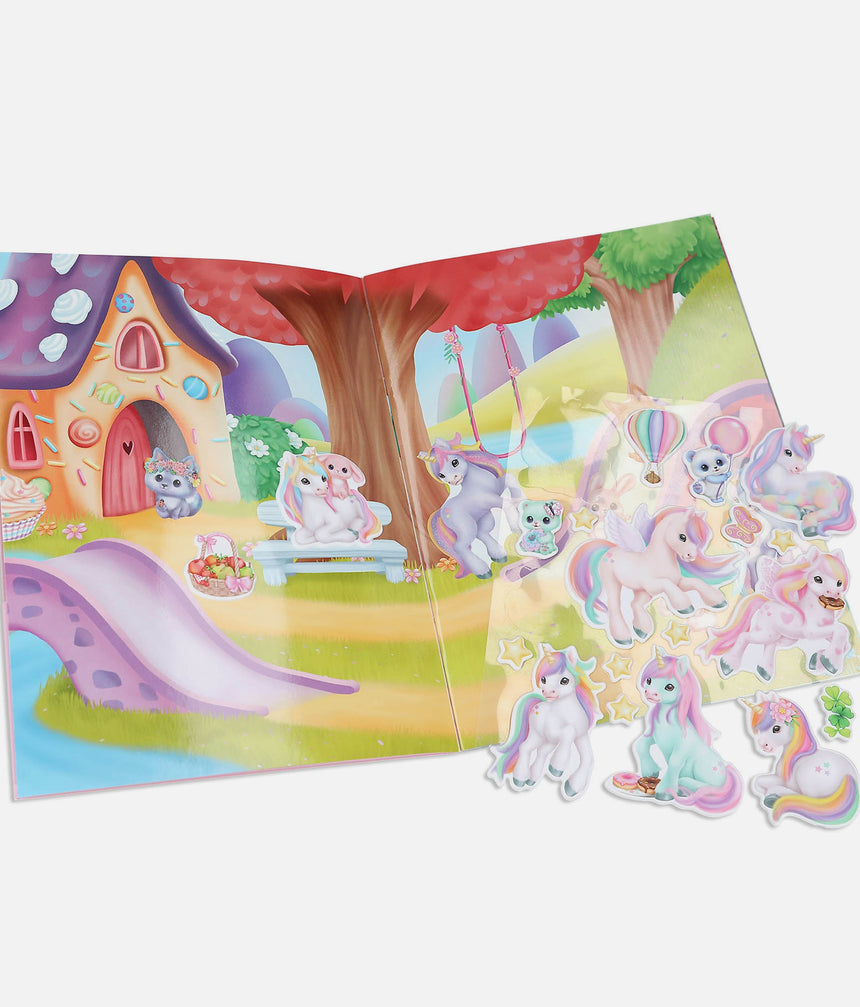 YLVI Unicorn Sticker Book, Activity Book with Fantasy Characters - 0013880
