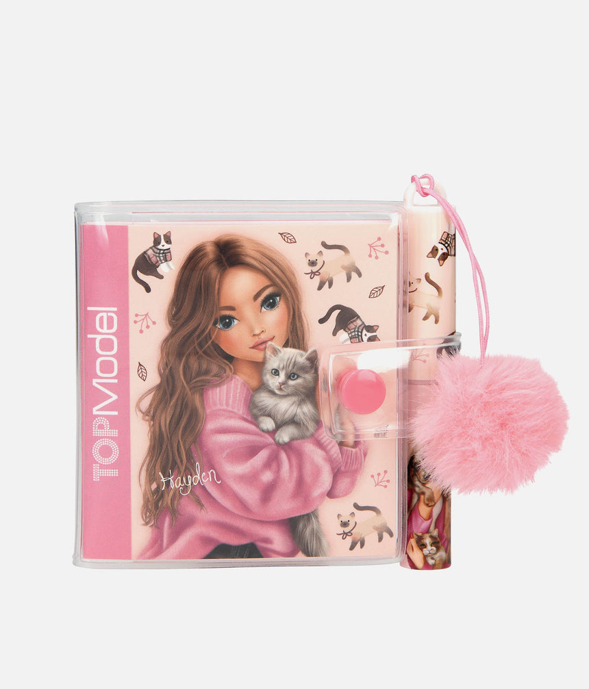 TOPModel Mini Notebook With Ballpen & Pom-Pom for Teen Girls & Dancers - 0013885