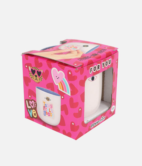 PENfection Mug, Dual-Use Drinking Cup & Pen Holder with Leopard Print - 0013892