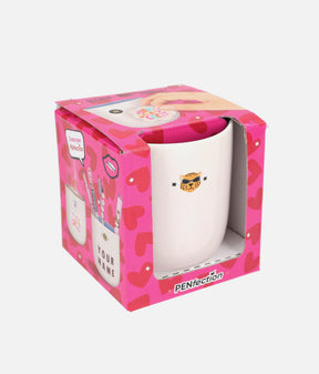PENfection Mug, Dual-Use Drinking Cup & Pen Holder with Leopard Print - 0013892