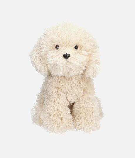TOPModel Plush Dog, Beige Curly-Fur Puppy Toy, Soft & Cuddly - 0014059