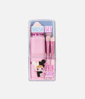 TOPModel KPOP pink make-up brush set in a transparent YouYou-print storage box