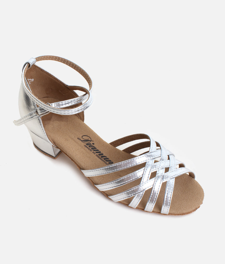Ladies Ballroom and Latin Dance Shoes, Silver - 013