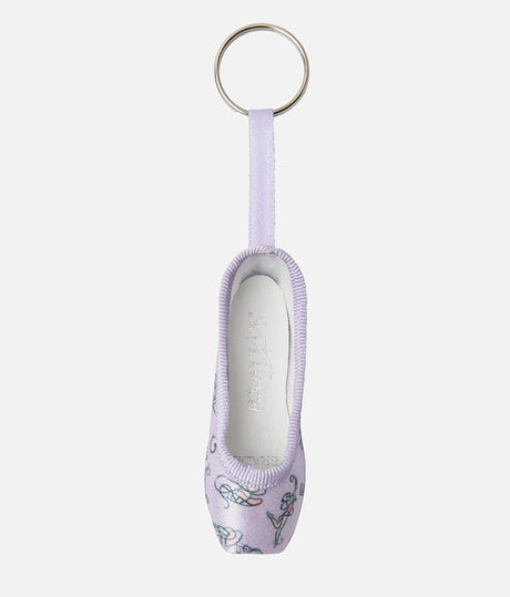 Printed Satin Pointe Shoe Keyring, Perfect Ballet Gift - 016