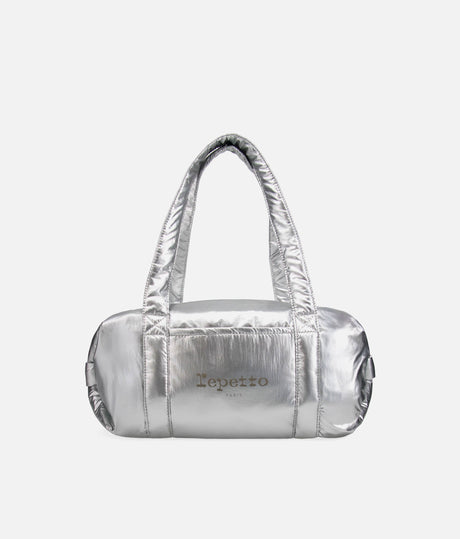 Quilted Duffel Bag, Silver Ballet Studio/Gym Bag, Medium Size - B0232NC