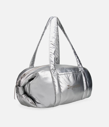 Quilted Duffel Bag, Silver Ballet Studio/Gym Bag, Medium Size - B0232NC