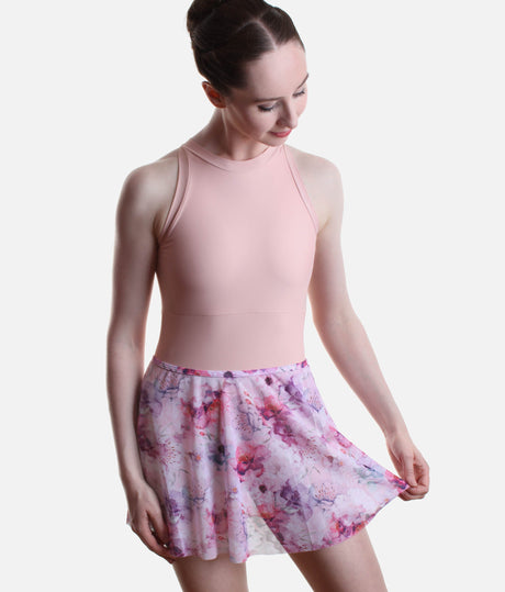 Pull On Dance Skirt, Floral Print - 0241