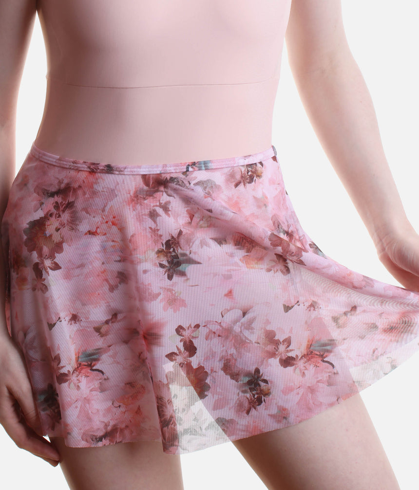 Pull On Dance Skirt, Floral Print - 0241