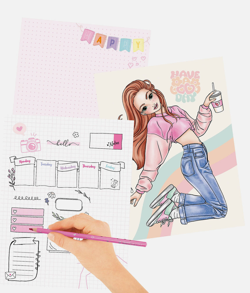 TOPModel Colouring Book With Light, LED Spin Wheel Art & Doodle Book - 0413352