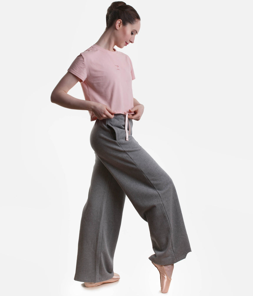 High-Waisted Wide-Leg Jogging Pants, Perfect for Warm-Ups - S0572