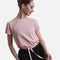 Crop Top, Satin Ribbon Adjustable Waist T-Shirt - REP S0704