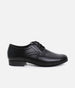 Mens Dance Shoes, Classic Black Leather Derby Style Ballroom Shoes - 085