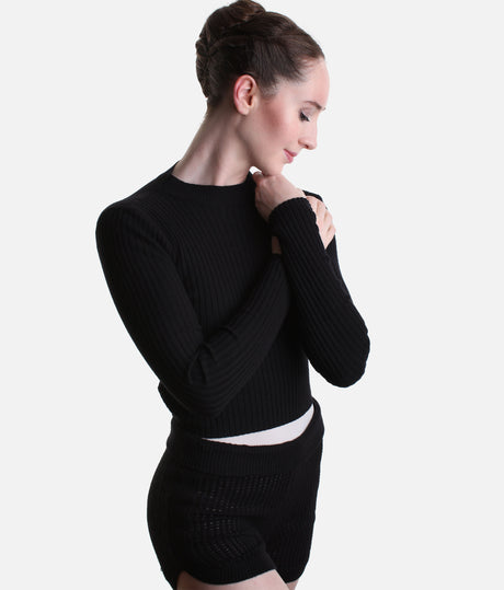 Coppola Long Sleeve Knit Warm-Up Top, Mise-En-Scene Collection • CK11012W