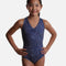 Girls Cross Back Leotard, Wildflower Chamomile - 12086C