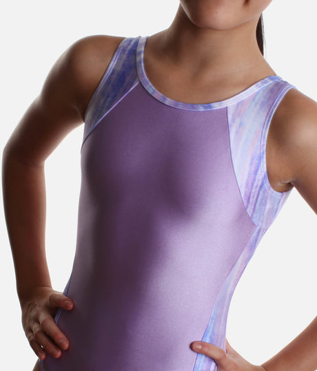 Gymnastics Leotard for Girls with Panel Accents -12112C