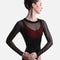 Long Sleeve Mesh Crop Top, Bold Design, Secure Fit - 12154W