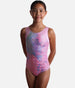 Girls Gymnastics Leotard with Scrunchie, UNICORN DISCO SHINE BRIGHT - 12300C