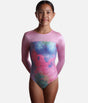 Girls UNICORN DISCO LIGHTWAVE Gymnastics Leotard, Long Sleeve - 12305C