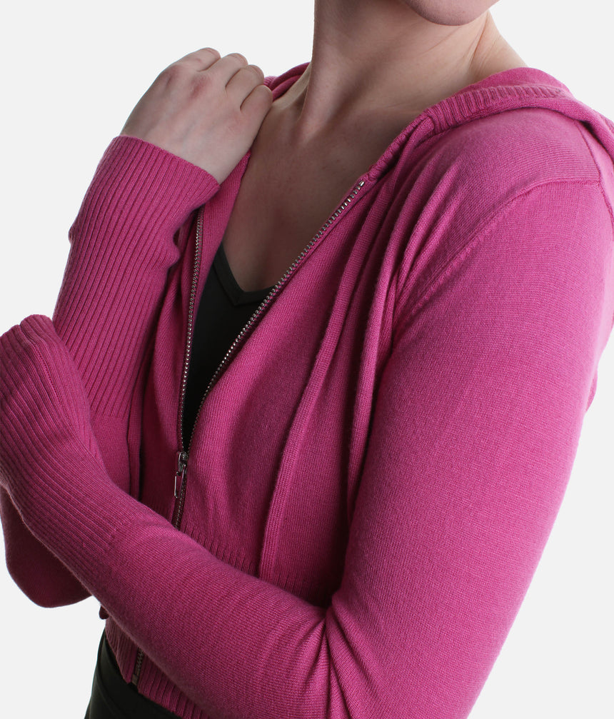 Orion Knit Hoodie for Dancers, Soft & Stretch Zip-Up Warm-Up Layer - J13003