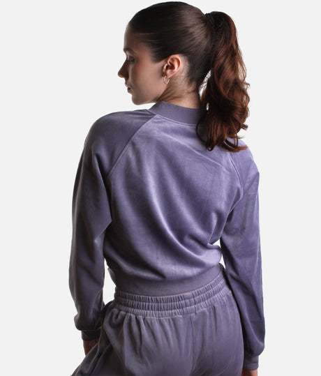 Amanda Velvet Bomber Jacket, Luxurious Dance Warm-Up Layer - J13001