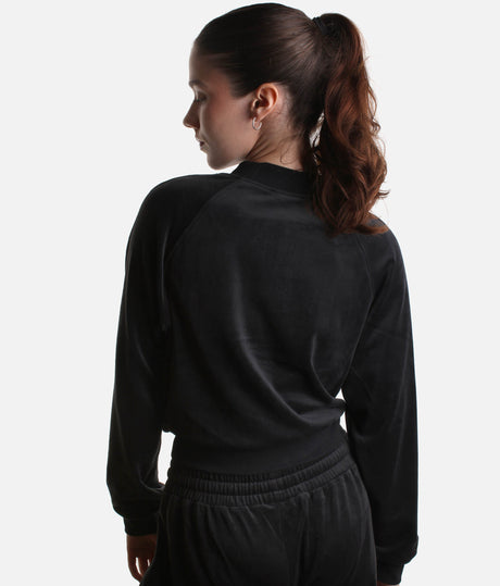 Amanda Velvet Bomber Jacket, Luxurious Dance Warm-Up Layer - J13001