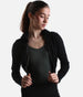 Orion Knit Hoodie for Dancers, Soft & Stretch Zip-Up Warm-Up Layer - J13003