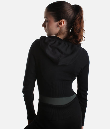 Orion Knit Hoodie for Dancers, Soft & Stretch Zip-Up Warm-Up Layer - J13003