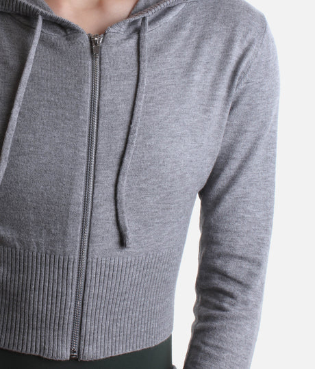 Orion Knit Hoodie for Dancers, Soft & Stretch Zip-Up Warm-Up Layer - J13003