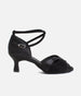 Flared Heel Dance Sandal, Adjustable Strap & Suede Sole - 084X