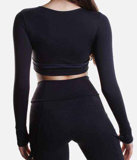 Long Sleeve Crop Top - 15284