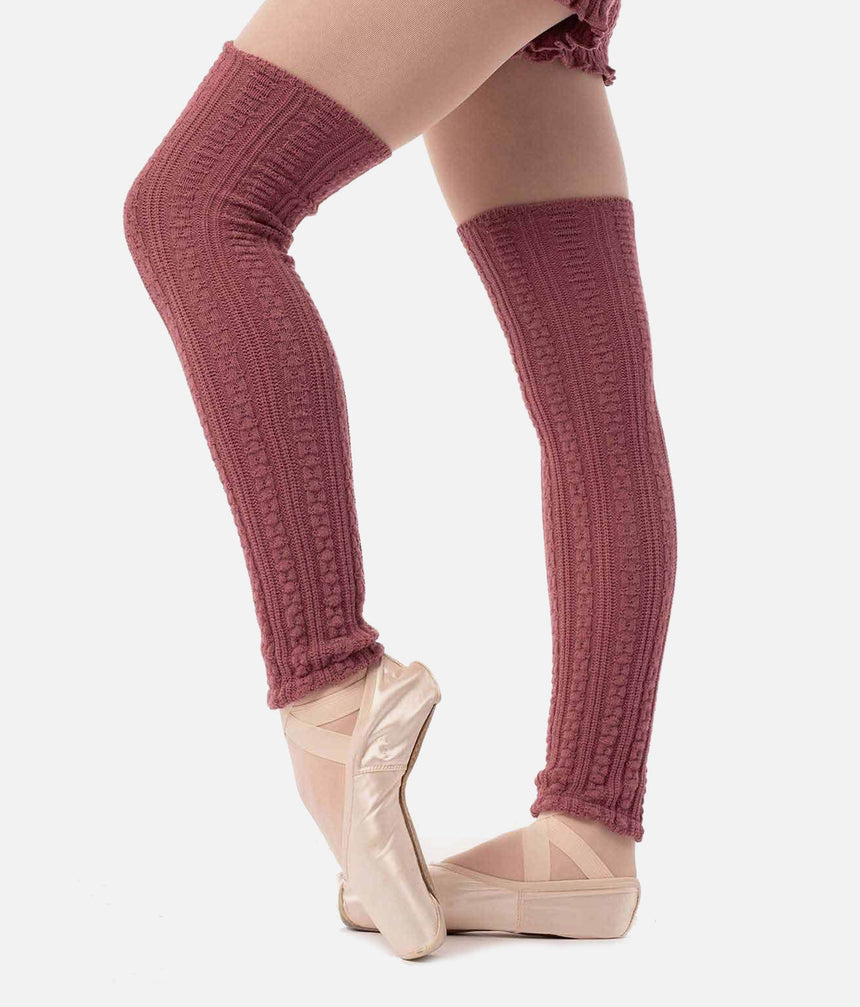 Soft Knit Legwarmers, Twisted Stitch Dance Warm-Up - 2044