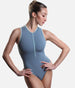 Zip Front Dance Leotard, Mesh Back Design - 2104